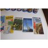 Image 3 : (8) Road Maps, (6) Pepsi Team Canada Olympic Jersey Cans, M&M 1997 Christmas Tin, African Safari Nab