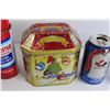 Image 6 : (8) Road Maps, (6) Pepsi Team Canada Olympic Jersey Cans, M&M 1997 Christmas Tin, African Safari Nab