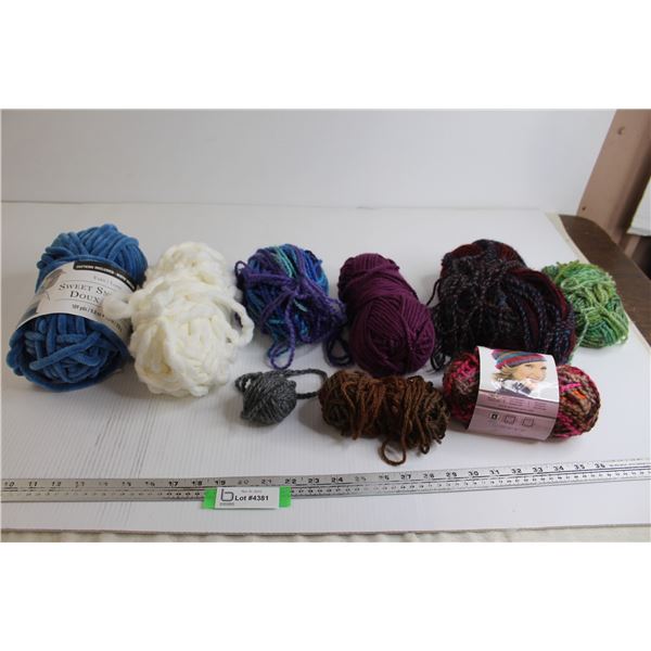 (9) Balls of Assorted Yarn