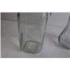 Image 3 : (2) Glass Vases, Glass Jar, Divided Glass Dish