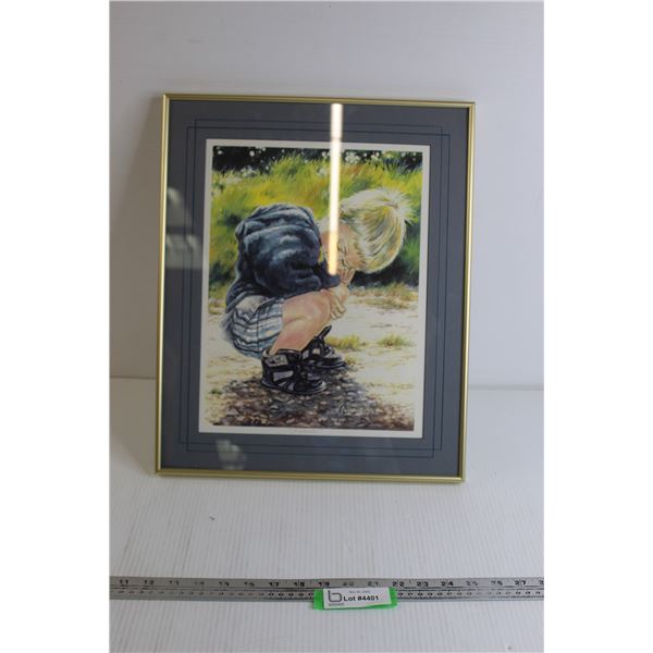 Framed "I Wonder" Print by n. Jacquin Goff - 14 1/2" x 18"