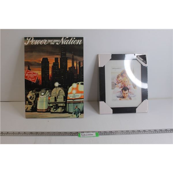 Milwaukee Train Picture - 11 1/4" x 15 3/4", Picture Frame - Holds 8" x 10" Photos