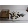 Image 1 : (2) Doorknobs + Extra Knob , (2) Bells, (3) Hooks, Misc.