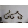 Image 3 : (2) Doorknobs + Extra Knob , (2) Bells, (3) Hooks, Misc.