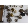 Image 4 : (2) Doorknobs + Extra Knob , (2) Bells, (3) Hooks, Misc.