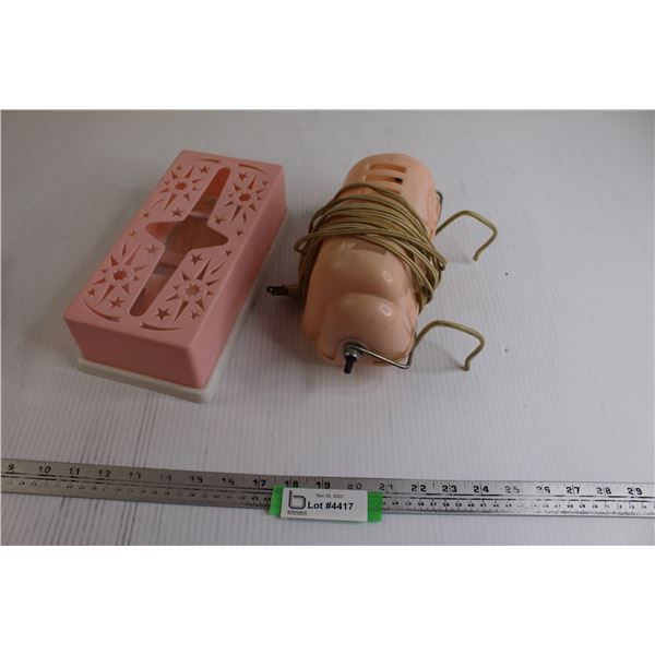 Pink Tissue Box Cover, Pink Lamp - Doesn't Work