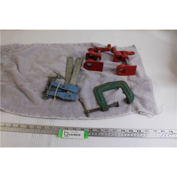 (5) Assorted Tools - C-Clamp, (???)