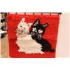 Image 2 : Scottish Terrier Wall Hanging - 33" x 24", Teddy Bear and Cat Rug - 22" x 23 1/2"