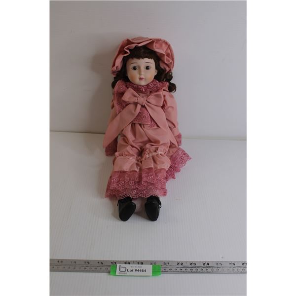 Doll in Pink Dress with Bow