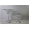 Image 4 : (2) Crystal Pedestal Dishes