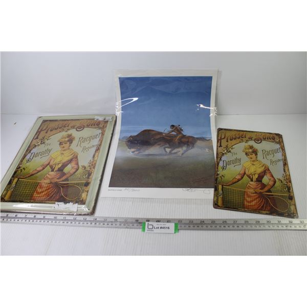 Buffalo Hunt Print - (2) Tin Signs