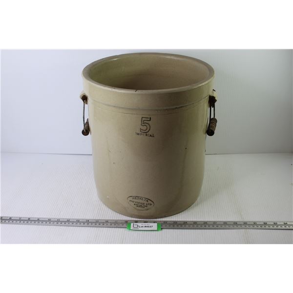 Medalta Crock 5 Gallon (no cracks - light chips around handle)