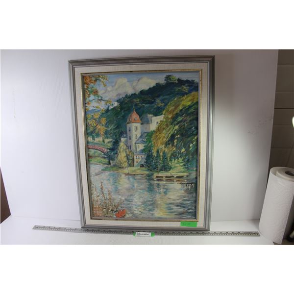 Framed Oil Painting on Canvas (22" x 28")