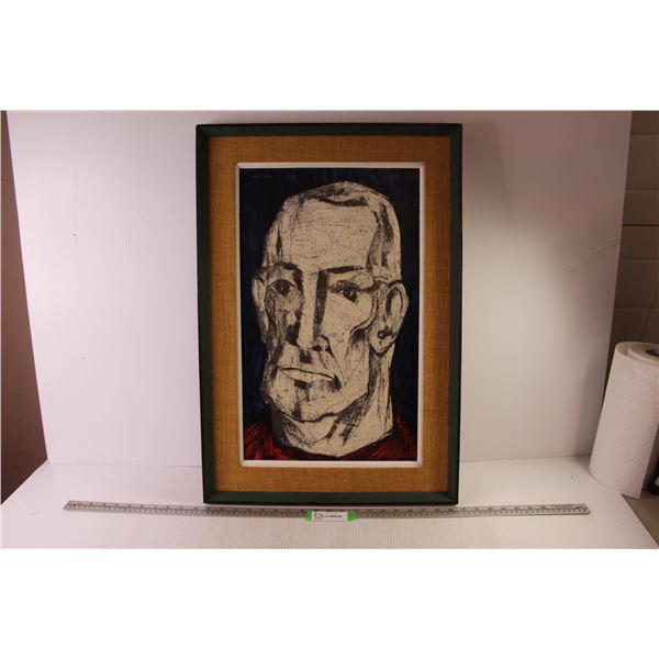 Framed Painting on Board (19" x 28")