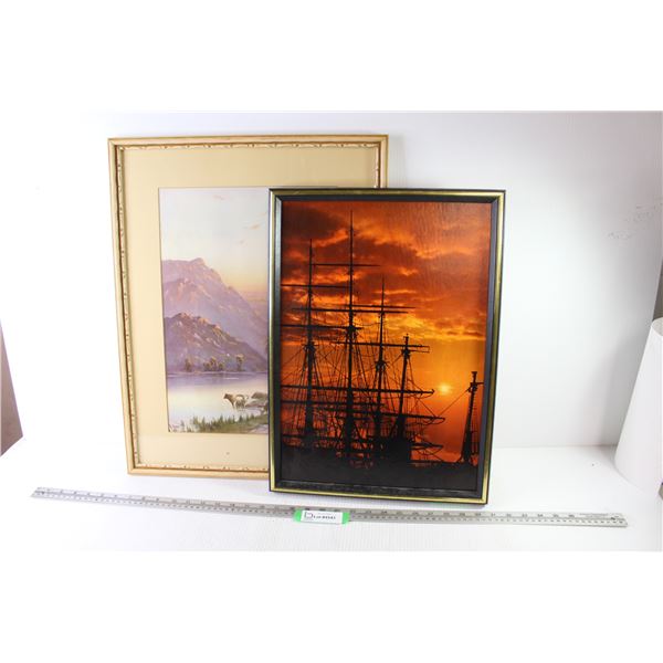 (2) Framed Prints (18" x 23") (14 1/2" x 20")