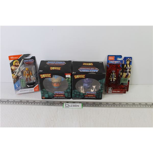 (2) Dorbz Masters of The Universe Figures - Evil-Lyn - He Man - Skeletor - Man At Arms