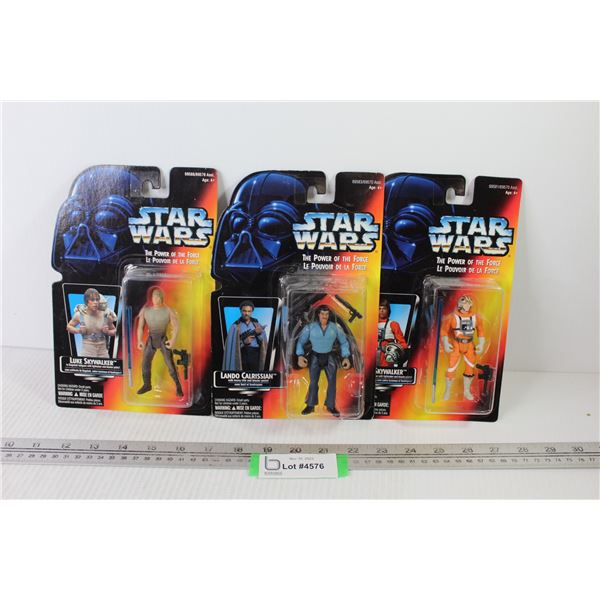 (3) Star Wars Action Figures - Luke Sky Walker - Lando Calrissian (NIB)