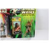 Image 2 : (2) Star Wars Action Figures - Darth Maul (pocket pages) - Watto (talking card)