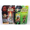 Image 4 : (2) Star Wars Action Figures - Darth Maul (pocket pages) - Watto (talking card)