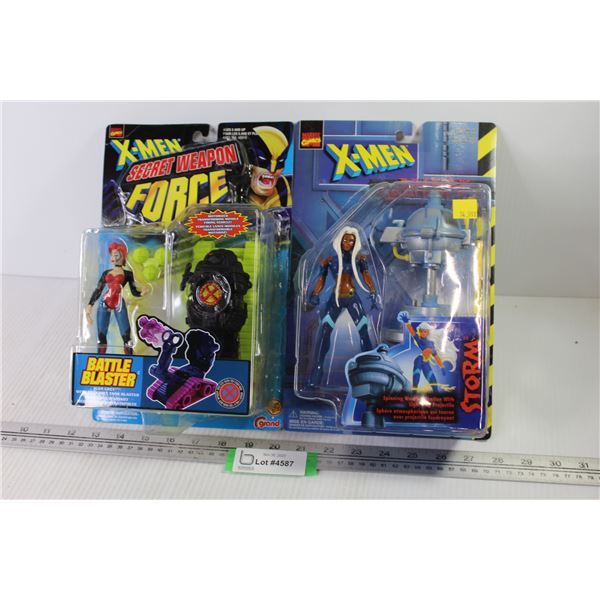 (2) X-Men Action Figures - Battle Blaster - Storm (NIB)