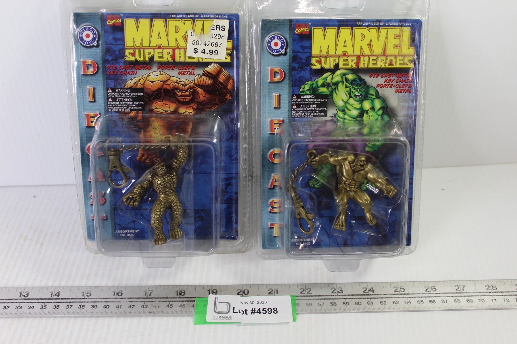 Action Figure Keys (2) Marvel Comics - Diecast Action Figure Key Chains - The Hulk - The ...