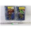 Image 1 : (2) Marvel Comics - Diecast Action Figure Key Chains - The Hulk - The Thing (NIB)