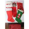Image 4 : Electric Lighted Star, Garland, Bows, (8) Santa Hats, Christmas Stockings, Snoopy Ornaments