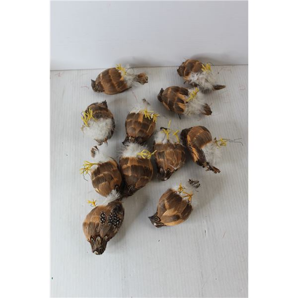 (11) Partridges - Wire on Bottom - Can Be Attached to Christmas Tree