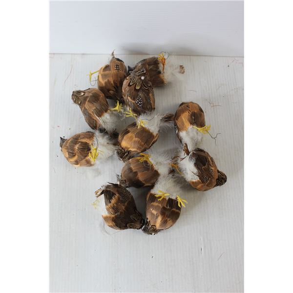 (11) Partridges - Wire on Bottom - Can Be Attached to Christmas Tree