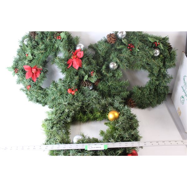 (4) Christmas Wreaths