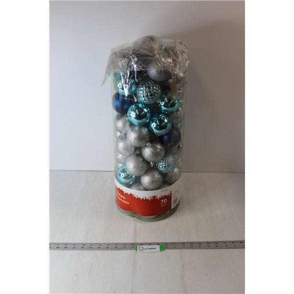 Container of Christmas Tree Ornaments