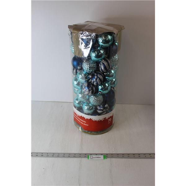 Container of Christmas Tree Ornaments