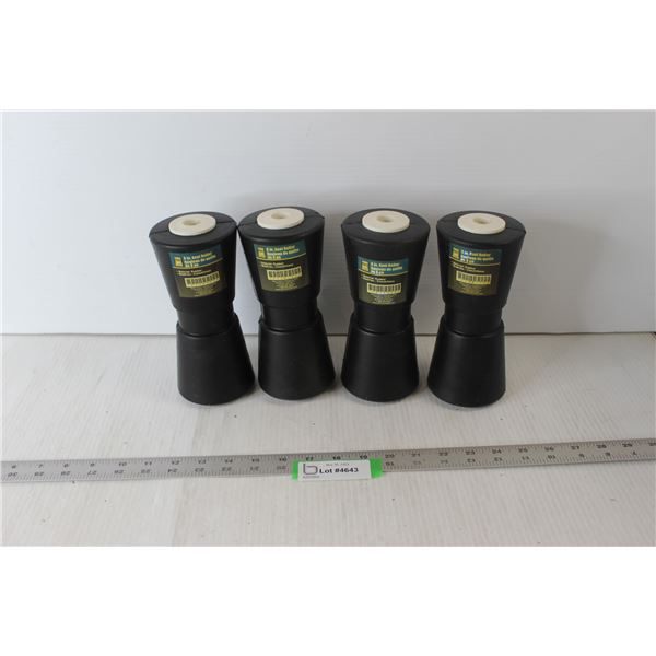 (4) 8 Inch Keel Rollers