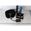 Image 1 : Vibrating Neck Pillow - Untested, (2) Flashlights, Woods Electric Timer, Electronic Cords in Case