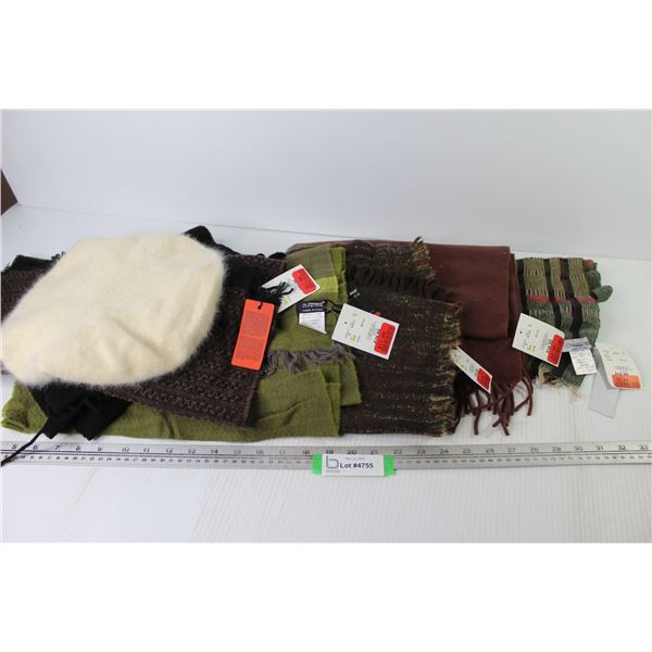 (6) Scarves Tags on (NIB) - Ladies Fuzzy Hat