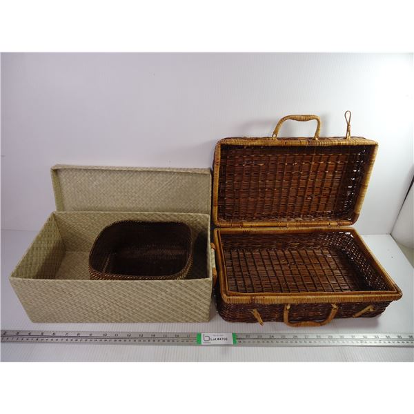 Picnic Basket and Storage Box + Basket