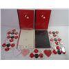 Image 2 : (4) Notebooks,(7) Pkgs, of Buttons and (3) Heart Shaped Notepads