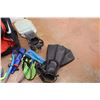 Image 4 : *(3) Pairs of Scuba Flippers, Nike Tote Bag, Assorted Scuba Accessories