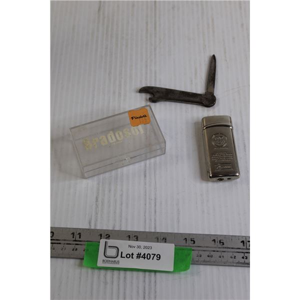 Prince Albert Breweries Pocket Tool, Engraved Lighter