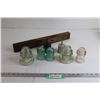 Image 1 : (5) Glass Insulators, (2) Coleman Funnels, Level
