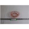 Image 1 : Pink Depression Glass "Cherry Blossom" Butter Dish - No Lid
