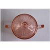 Image 3 : Pink Depression Glass "Cherry Blossom" Sugar Bowl w/ Lid