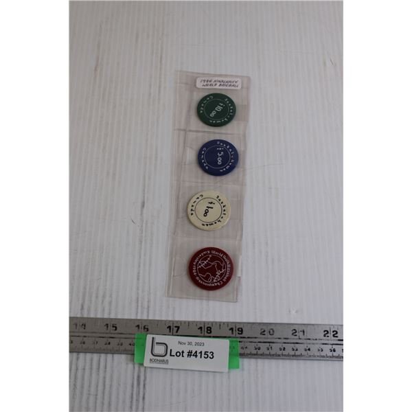 (4) 1984 Kindersley World Baseball Coins