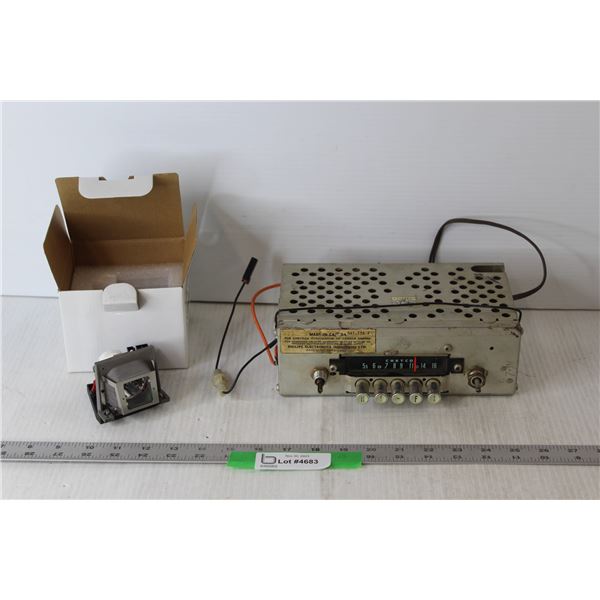 Chrysler Philips Radio (Untested), Replacement Lamp for Projector (New)