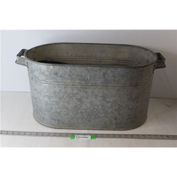 Galvanized Boiler (25" Long x 12" Wide x 12" Deep) (2) Black Canning Pot Lids