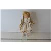Image 1 : 16" Floral Dressed Doll w/Stand