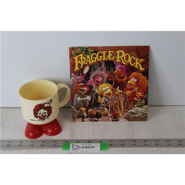 McDonalds Plastic Foot Mug (1985) (Stained), Fraggle Rock Record