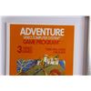 Image 2 : Framed Adventure Video Computer System Game Program Ad - No Front Glass Piece - 11 3/4" x 14 3/4"