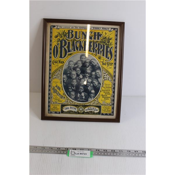 Framed Bunch o' Blackberries Ad - 12" x 15"