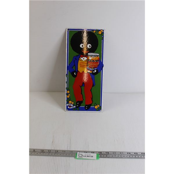 Robertson's Gold Shred Marmalade Sign - 6 1/2" x 14 1/4" - Black Americana